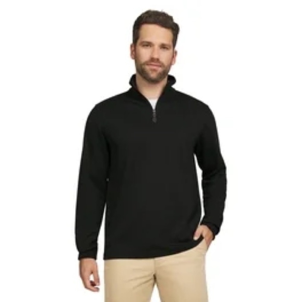 George Men’s Charcoal Gray 1/4 Zip Pullover Sweater Size XL